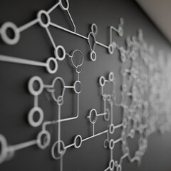 Abstract circuit design on dark background