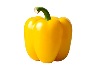 Bright yellow pepper against black backdrop