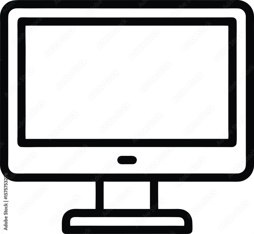 Fototapete computer monitor with setting icon vector. computer configuration icon. computer repair, update, sof