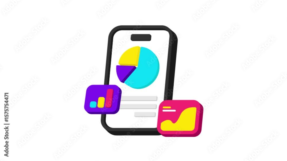 Poster mobile dashboard icon animation mp4 file