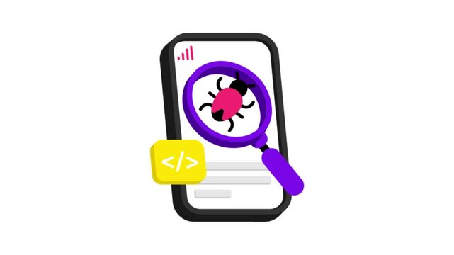 Bug Detector Icon Animation MP4 file