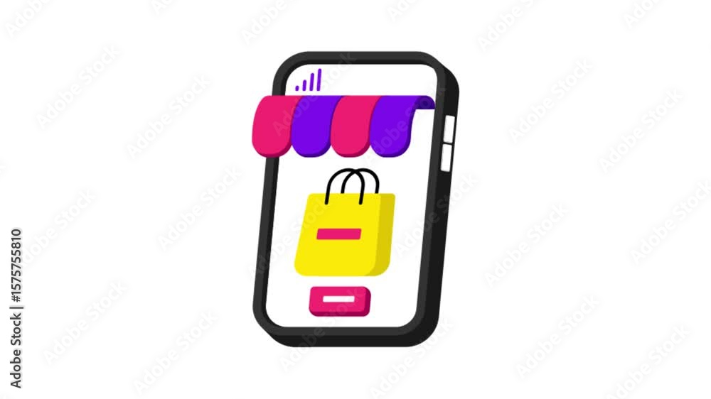Poster shoping app icon animation mp4 file