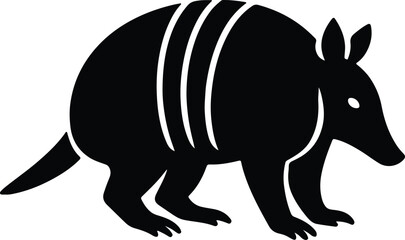 Silhouette armadillo illustration texas animal mammal silhouette vector illustration