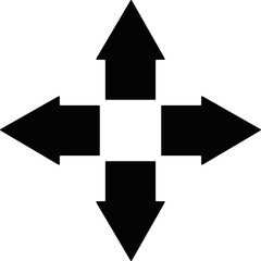 black arrows vector icon