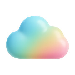 Obraz premium PNG Colorful pastel cloud illustration.