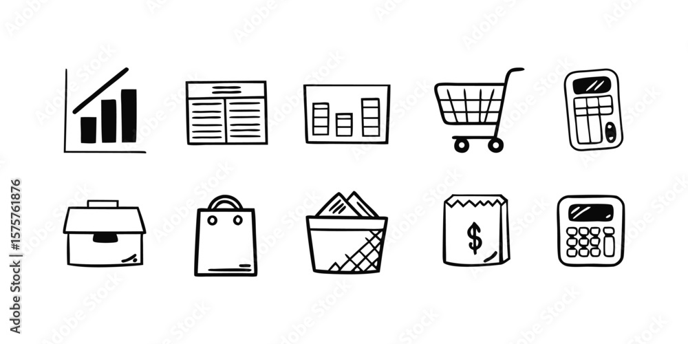 Poster mega set of trendy line style business icons a comprehensive collection of modern symbols for divers