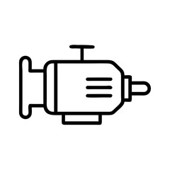 Obraz premium Engine icon represents machinery, power, and mechanics. Useful in automotive, industrial, or engineering-themed visuals.