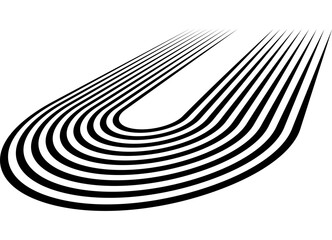 Sports vector pattern of black lines on a white background. Striped pattern for car body, sportswear, toy. Vector background in retro style