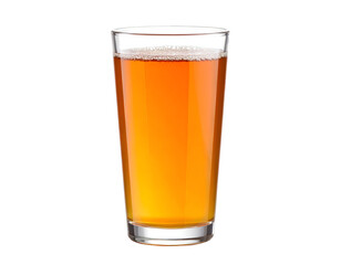 Refreshing beer in tall glass isolated