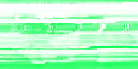 Fototapeta premium Green digital glitch effect with blurred horizontal lines & static noise. Abstract distortion overlay element isolated transparent background, PNG cutout for tech art, retro style digital design.