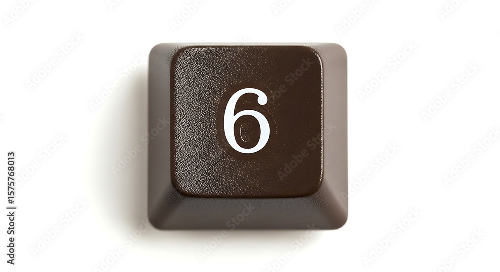 Poster Isolated number 6 key from a computer keyboard