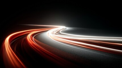 Abstract light trails from a long exposure photograph