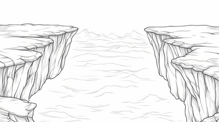 A dramatic cliff face overlooking a vast expanse.