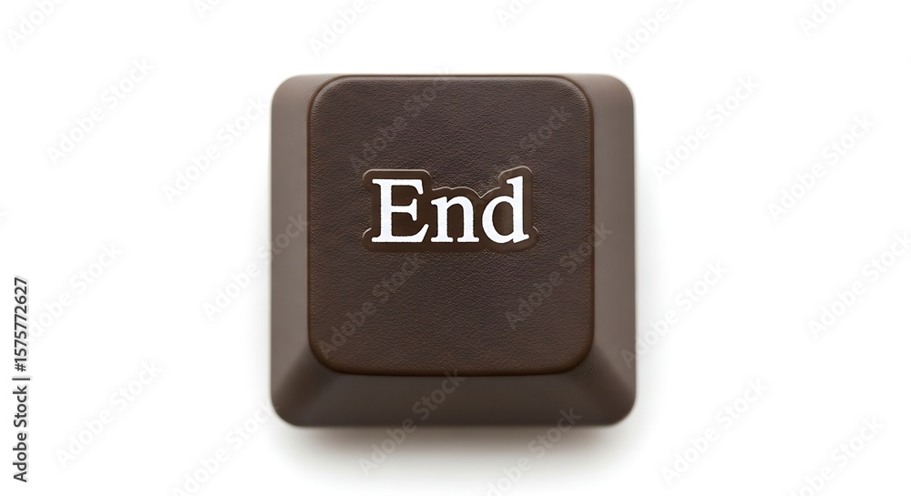 Poster end key on a computer keyboard