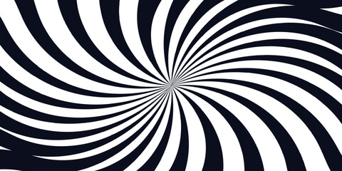 Abstract dynamic vibrant background with bright teal and white spiral rays. Sunburst pinwheel design. Spiraling motion effect, creating a hypnotic and energetic visual similar to a psychedelic.