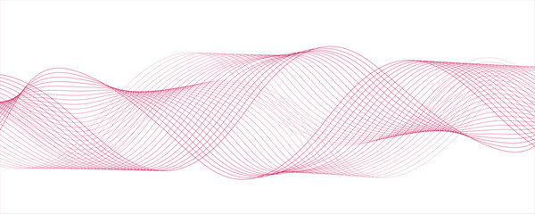 Abstract digital wave pattern consisting of smooth, flowing lines in a teal pink gradient. curving lines forming smooth, sense of depth, rhythm, and fluid motion. Aesthetic is minimalist, elegant.