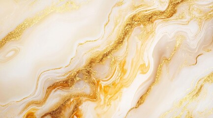 Obraz premium Abstract marbled gold and cream background