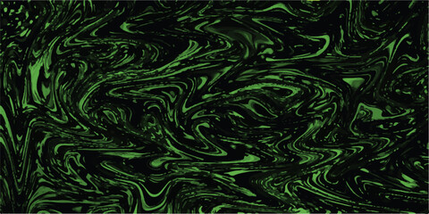 Abstract monochrome digital artwork with swirling black and green liquid marble textures.Flows with chaotic, organic shapes resembling liquid or melted. Dynamic and intense.