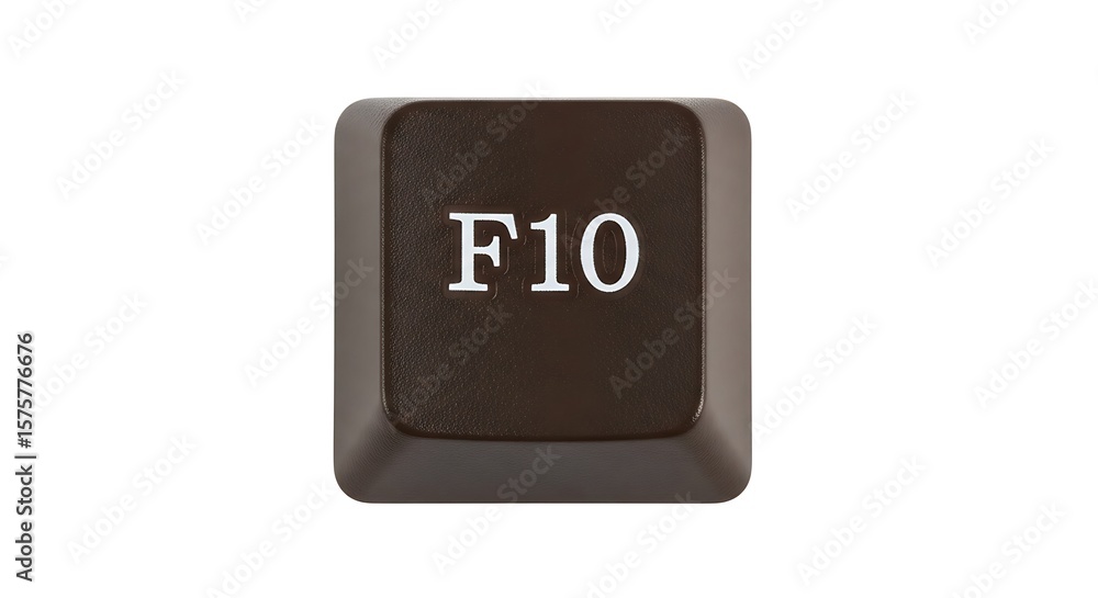 Poster f10 key on a computer keyboard