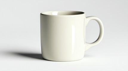 Obraz premium White mug on plain background