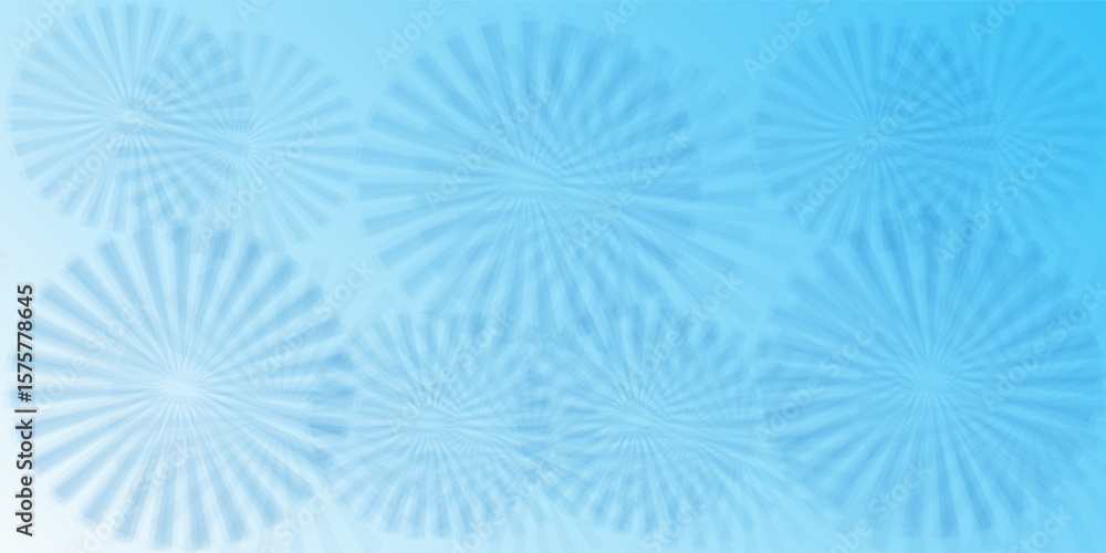 Poster blue abstract background with radial burst patterns and soft gradient effect.eps10