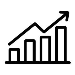 business graph with arrow