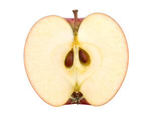 Cross section of a red apple
