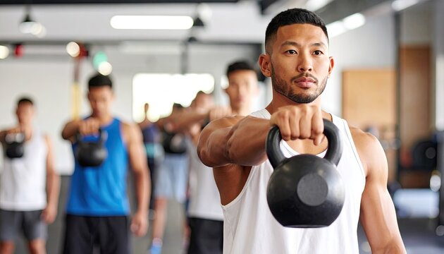 Focused fitness class - Powered by Adobe