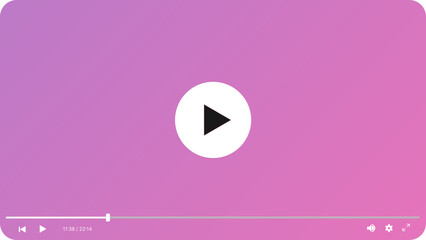 Modern video player template, On-line Media player design mockup,multimedia player interface for web 