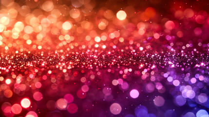 Colorful bokeh lights creating a vibrant abstract background with shimmering effects and depth