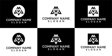 Obraz premium Abstract letter M logotype. Modern logo