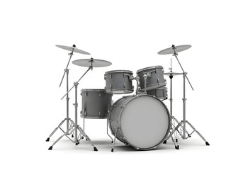 High-Resolution 3D Model of a Drum Kit Realistic Percussion Instrument Design
