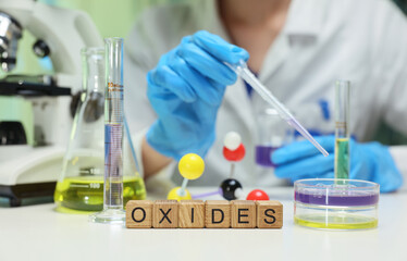 A dedicated scientist is carefully analyzing various chemical reactions that involve oxides in a...