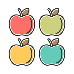 set of apple icons