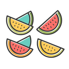 vector illustration of a watermelon