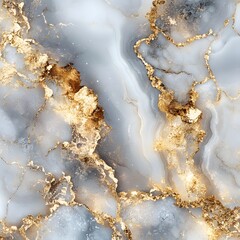 Elegant Gray and Gold Marble Texture Background