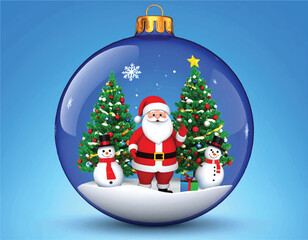 santa claus and snowman