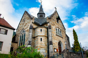 Naklejka premium St Christopher Church in Bad Gastein - Austria