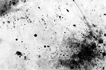 Ink grunge texture with dynamic splashes and marks for design