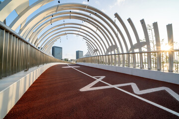 view of outdoor plastic track
