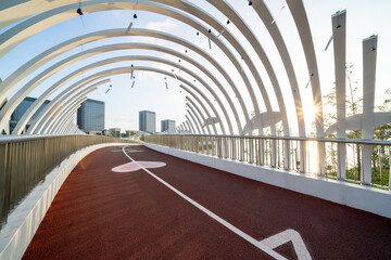 view of outdoor plastic track