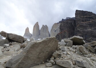Las tres torres, national park of Torres del Paine, patagonia