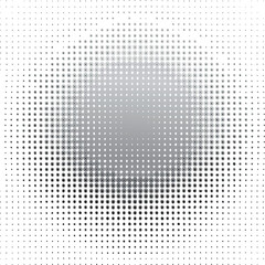 halftone pattern that gradually transitions from large to small dots, pop-art style
