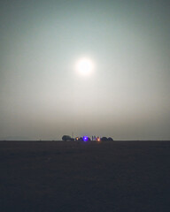 Moonlit camping Talamali hill top at night in Koraput, Odisha, India in November 2024....