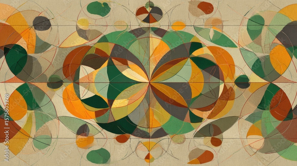 Poster abstract symmetrical pattern design