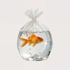 "Captured Serenity: The Goldfish in a Plastic World"