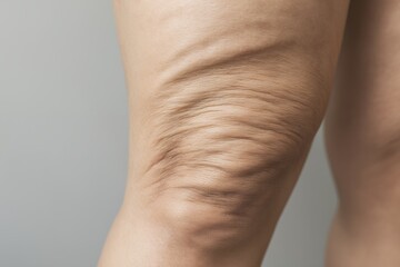 Close-up View of a Leg Highlighting Skin Texture in Natural Light