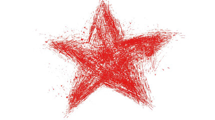 red star on white background