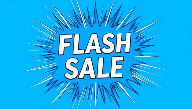 A vibrant blue announcement proclaims a limited-time flash sale, emphasized by a dynamic, comic-book style burst.