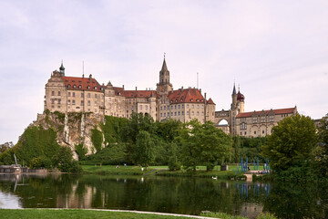 Obraz premium Sigmaringen, Germany - located in the Black Forest, very close to the source of the river Danube, Sigmaringen is famous for its Medieval fortress